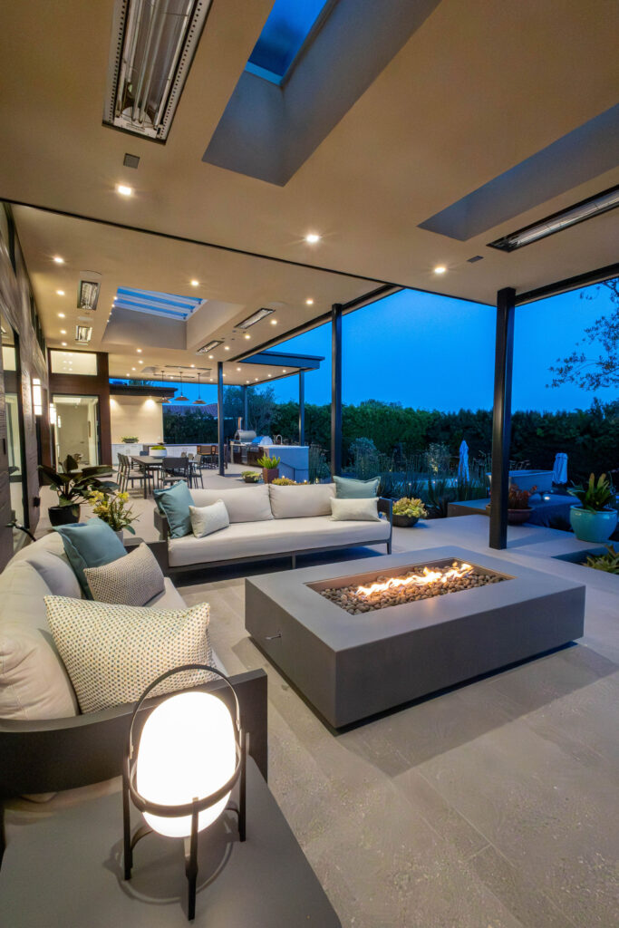 covered patio fire table lounge seating san diego
